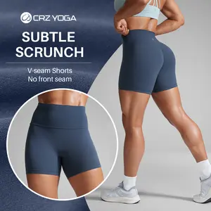 CRZ YOGA Secretsculpt Womens Butterlift High Waist Scrunch Butt Biker Shorts 4 Inches - No Front Seam Workout Gym Booty