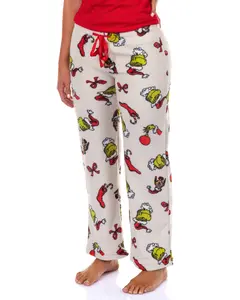 Dr. Seuss The Grinch Pajamas Women's Festive Mischief Plush Lounge Sleep Pants