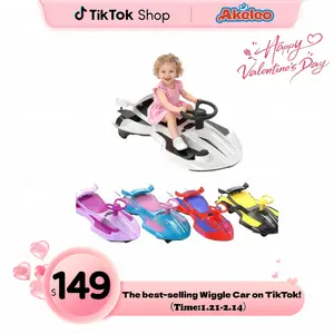 12V Electric Wiggle Car with Pedal 2 in 1 Ride On Toys for Kids Ages 3+ Anti-Rollover Flashing Wheels Bluetooth Music China,Christmas present,Devil Car,Demon Wiggle Car,Drift Swing Car