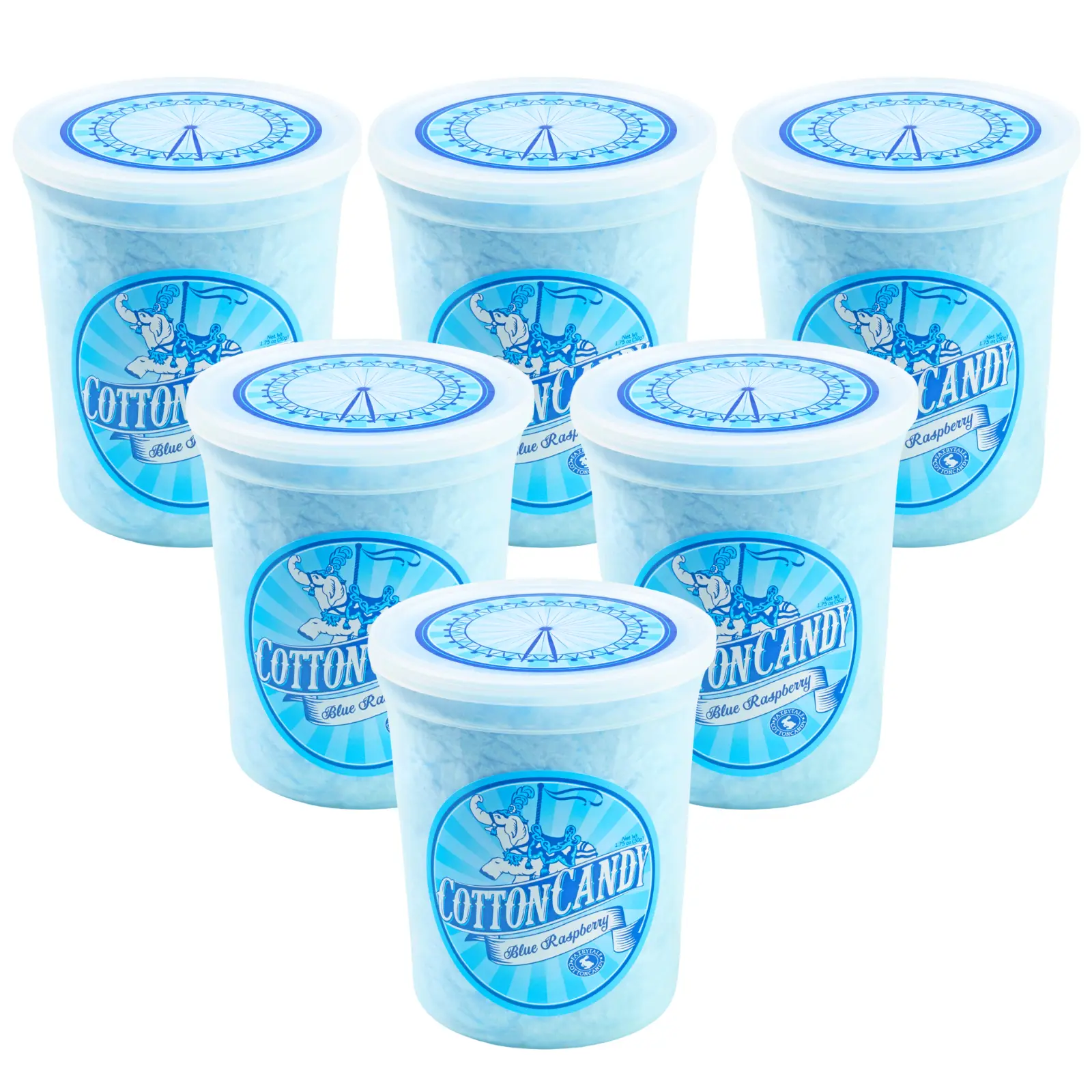 Blue Raspberry Cotton Candy 6 Pack