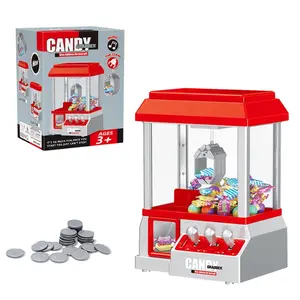 Claw Machine Arcade Game with Sound, Cool Fun Mini Candy Grabber Prize Dispenser Vending Toy for Kids, Boys & Girls