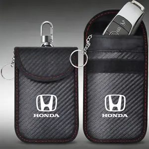 Faraday Cage Car Key Signal Blocker Pouch, Storage for Remote Controls, Auto Accessories for Honda Jazz Fit Avancier Crv Accordion Pilot City