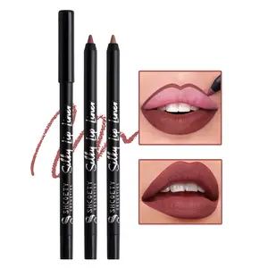 12-Color Matte Lip Liner Set: Waterproof Smudgeproof Lip Pencil with Sharpener - Velvet Finish Long-Lasting Lip Contour & Define