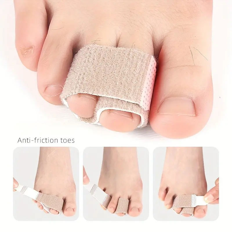 5pcs Adjustable Toe Support Braces, Hammer Toe Splint, Reusable Finger Separator, Fixer for Bent Toes, Comfortable & Durable Design, Toe Separators