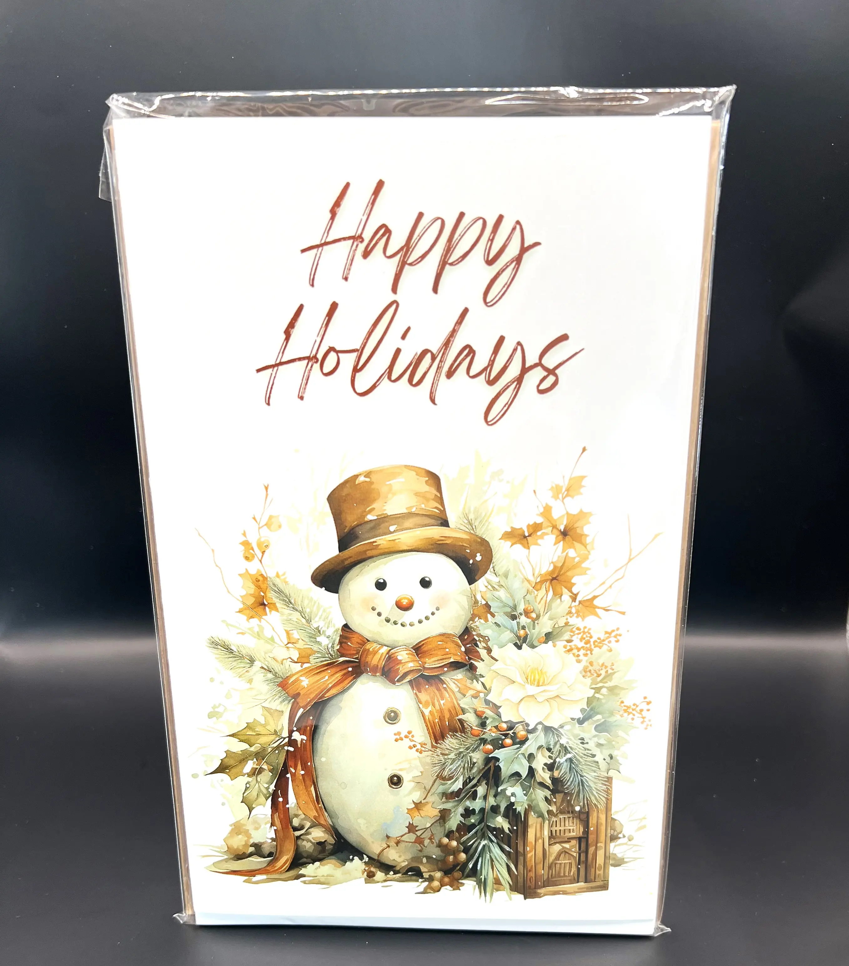 Snowman and Love Peace & Joy Holiday Cards