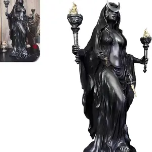 Modern Hecate Goddess Statue, Greek Mythology Sculpture, Night Witch Magic Godess, Home Decor Art Piece, Home Ornaments