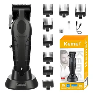 Kemei Professional Hair Clipper, 1 Box USB Rechargeable Hair Trimmer & Accessories, Hair & Beard Trimmer for Men, Great for Styling and Beauty, Rechargeable Barber Clippers, Wireless Barber Clippers