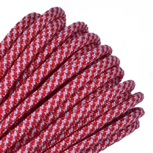 550 Paracord - Color: Candy Cane Size: 100 Feet