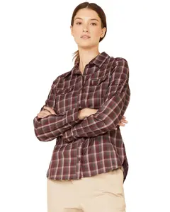 Columbia Women's Malbec Plaid Print Ridge Lite Long Sleeve Button-Down Western - 1710561