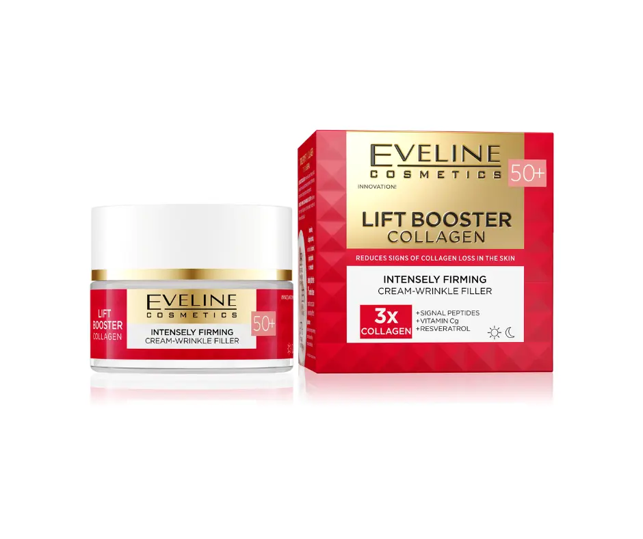 Eveline Cosmetics Lift Booster Collagen Strongly firming wrinkle filler cream 50+ Skincare Moisturize