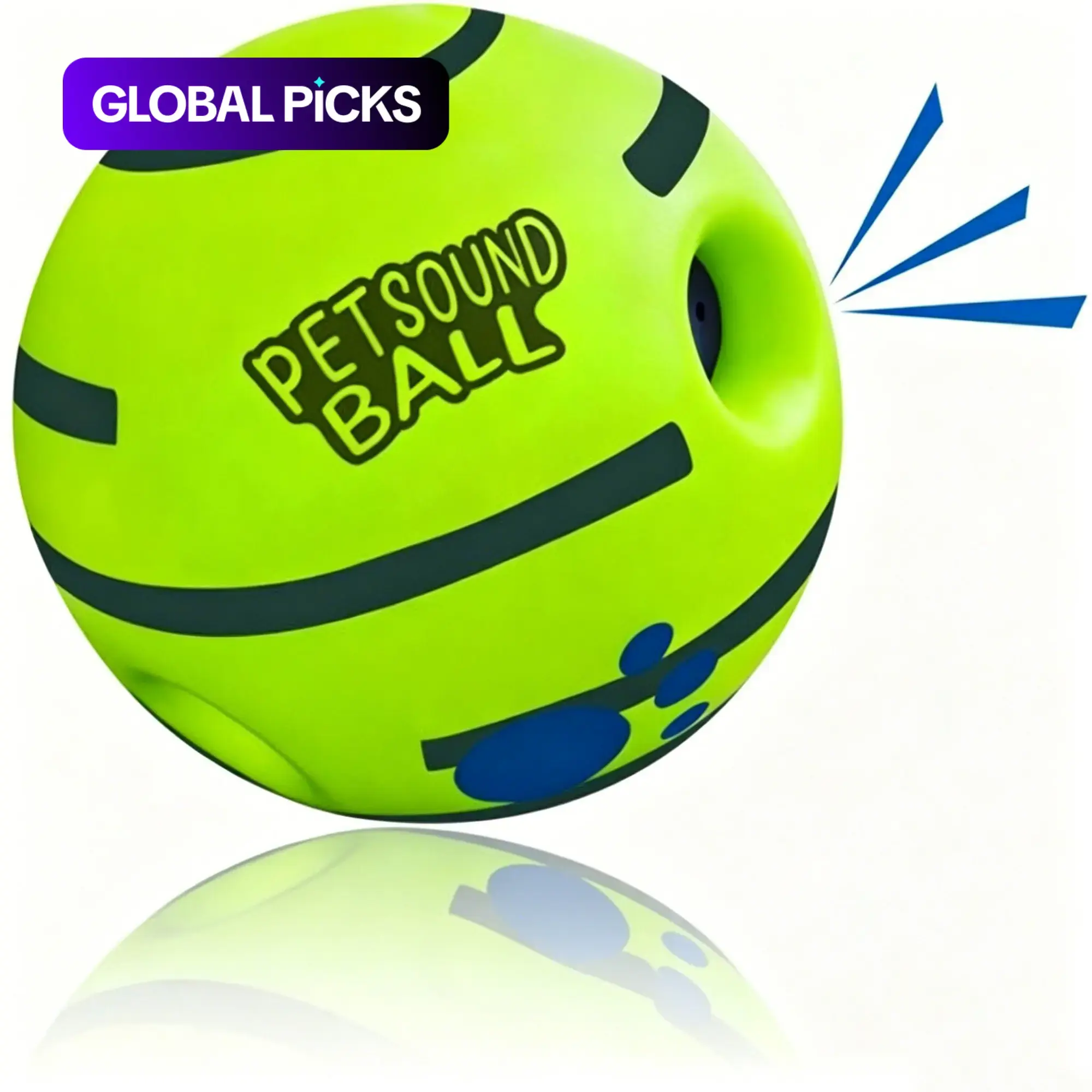 Silicone Dog Treat Dispenser Ball, Interactive Squeaky Training Toy, Durable Chew Toy for Indoor & Outdoor, Fun Pet Toy #GLOBAL PICKS