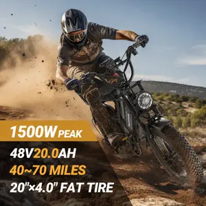 【VOLTVOGUE-F 】Electric ebike | Peak Power 1500W | Full Suspension | Top Speed 31 MPH | Range 40-70 Miles | 48V 20Ah Removable Battery | 2-Seater Design | LED Headlights | 20-Inch All-Terrain Fat Tires | UL 2849 Certified ebike