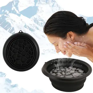 1pc Silicone Cold Compress Tool, Foldable Ice Basin for Facial Relaxation, Portable Beauty Equipment for Daily Skin Cooling Routine