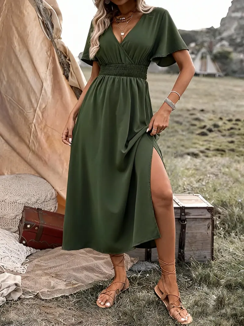 Asos olive ruffle dress - TikTok Shop Asos olive ruffle dress - TikTok Shop