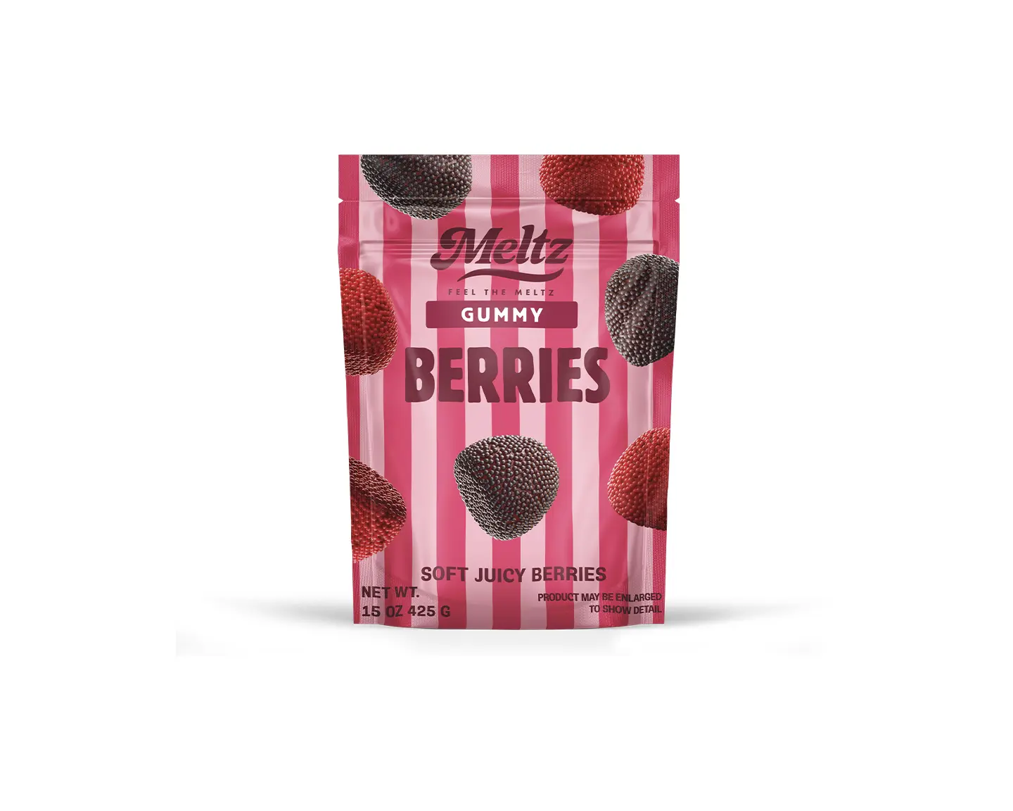 Meltz Berry Gummies – Soft, Juicy & Chewy Fruity Candy, Mixed Berry Gummy Snacks, 15oz (425g)