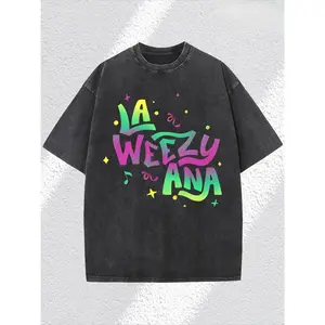 Vintage Inspired La Weezy Ana Graphic Tee Featuring Bold Colorful Graffiti Print Retro Street Style Soft 100 Cotton Crew Neck Short Sleeve Machine Washable Casual Summertime and AllSeason T Shirt Streetwear Fashion Relaxed Fit