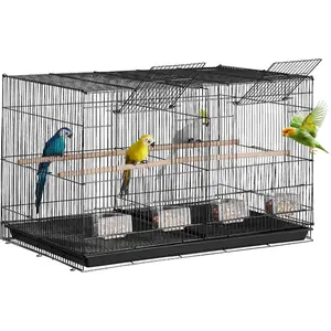 VEVOR 30 Inch Flight Bird Cage, Stackable Bird Cage Parakeet Cage with Slide - Out Tray and Handle, Small Parrots Birdcage for Cockatiels Budgies Conure Macaw Finch Lovebirds Canaries PigeonsVEVOR Super Brand Day