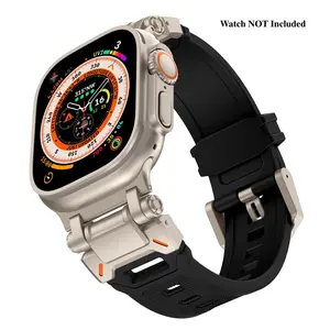 3Soil Smartwatch Band (Only) - Wearable Accessory for 44-49mm Smartwatches, Durable Metal Snap-On Clip Connector, Rugged TPU Material, Long-Lasting Quality, Multi-Size Fit for Outdoor Sports Enthusiasts, Accessories