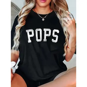 100% Cotton Pops - Classic Bold Font Father's Day Pops T-Shirt