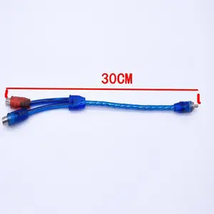 2pcs 12" RCA Audio Jack Cable Y Splitter Adapter 1 Male to 2 Female Plug