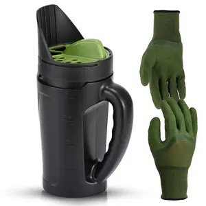 Seed Spreader Hand Held, Hand Spreader Lawn and Garden for Fertilizer Grass Seed Salt Ice Melt Earth Food, Seed Shaker with Multiple Adjustable Opening Sizes for All Purpose, Up to 80 Oz