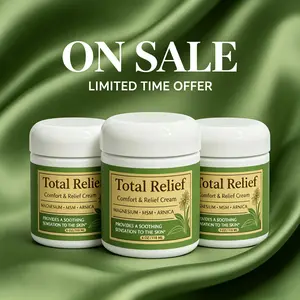 Total Relief Magnesium Cream for Comfort – Fast-Absorbing MSM & Arnica Cream for Healthy, Comfortable Nerves and Daily Comfort – 4 Fl Oz (Pack of 1)
