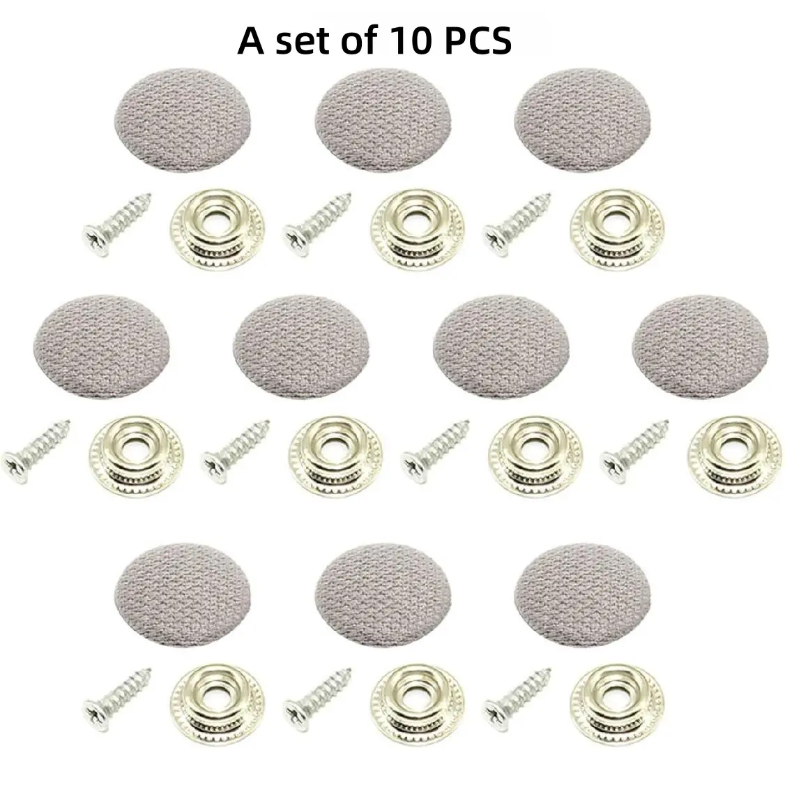 10PCS Clamp-Type Rivet Fixers with Maintenance Buttons - Automotive Replacement Fasteners, Car Accessories, Auto Parts Accessories, Durable Plastic, Easy Snap-On Install, for Car Roof Clamps & Interior Cloth Repair