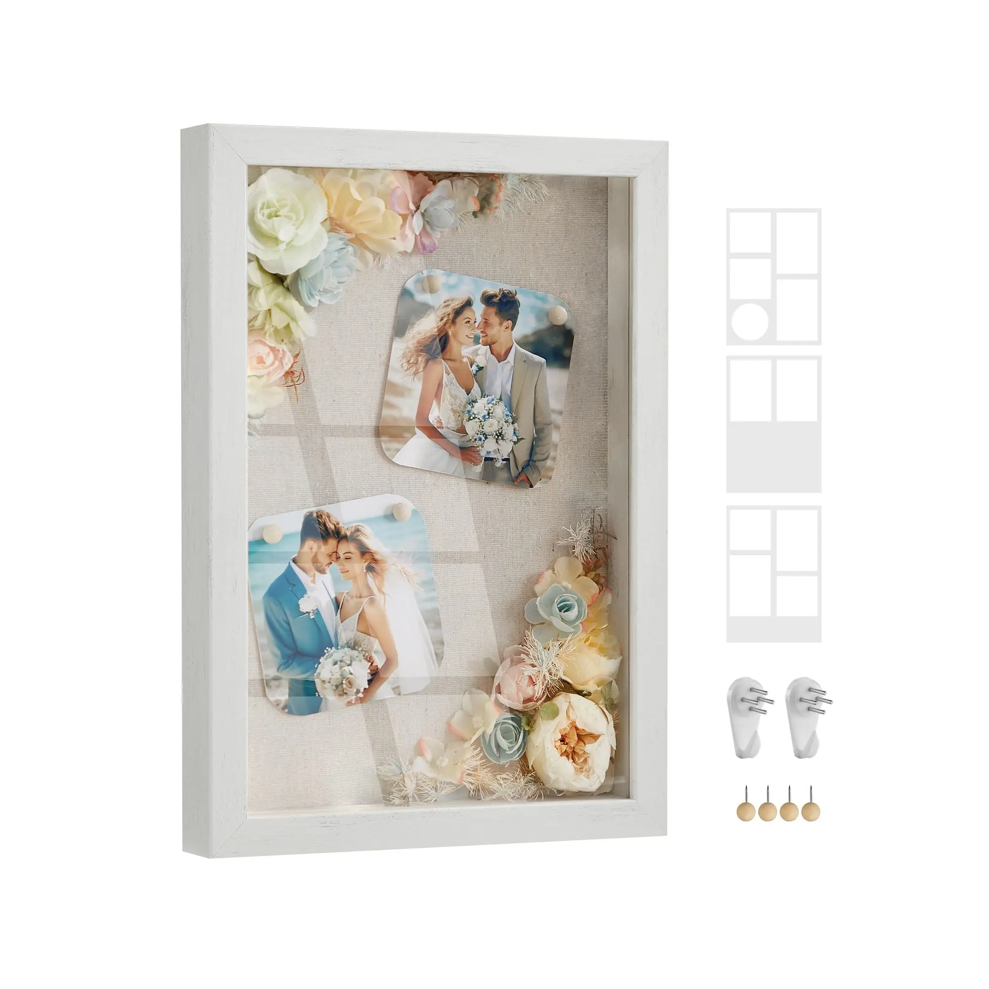 SONGMICS A4 Shadow Box Frame with Wood Push Pins SONGMICS A4 Shadow Box Frame with Wood Push Pins