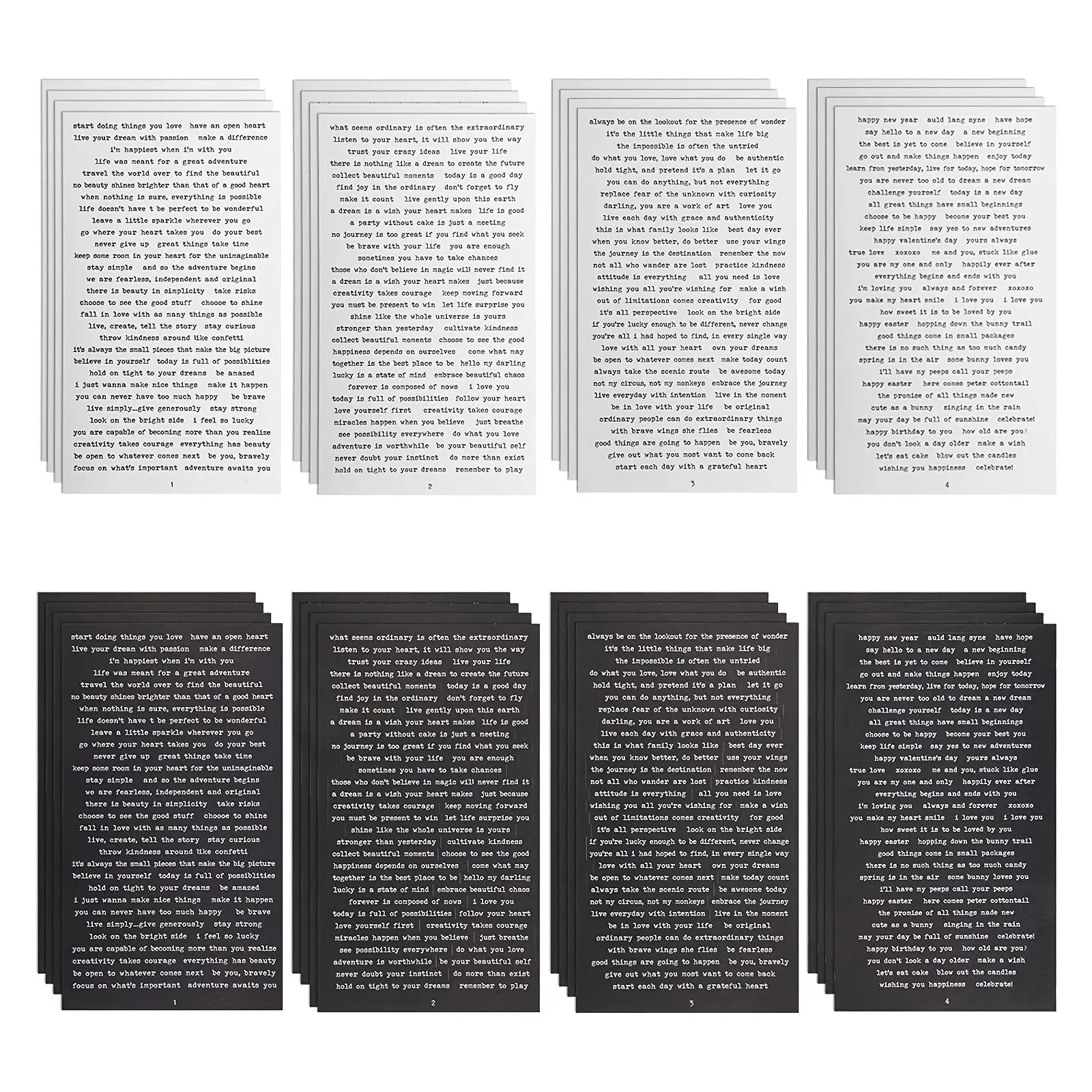 Vintage Inspirational Quote Sticker Book - 32-Sheet Adhesive Decal Stickers, Office Stationery Pack for Journal Enthusiasts, Scrapbooking, DIY Card Making, Decal Sticker