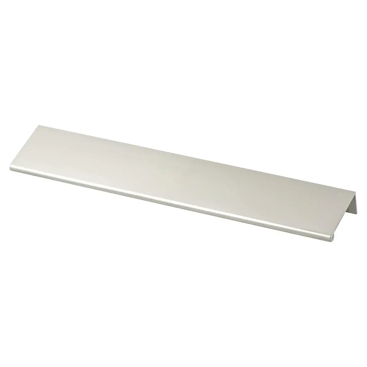 212 MAIN Bravo Series Long Brushed Nickel Door Finger Pull - 9.625 in. Rectangular Grip, Lightweight Aluminum Base, 3/4 in. & 9-1/16 in. Sizing, Contemporary Grip Style Brushed Metal Hardware Door Plates