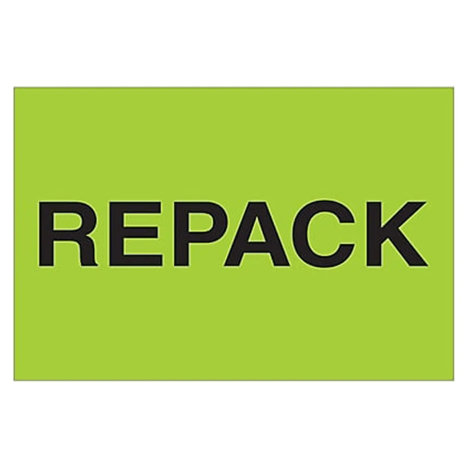 Box Partners DL1613 Standard Pressure-Sensitive Labeling Stickers - High-Quality Fluorescent Green, 2 x 3 in., Bold Display for Instructions & Warnings, Up-to-Date Designs for End Users