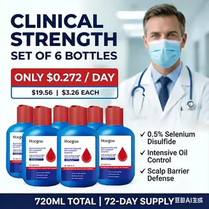 Selenium Sulfide Anti-Dandruff Shampoo, 6 Bottles | Sea Salt Formula, Deep Cleansing, Relieves Itching, Oil Control | Value Pack