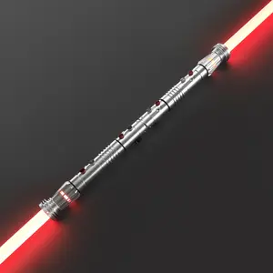 BJSABER Darth-Maul RGB Double-Bladed Saber | Dual Red Blade Real Color Changing Lightsaber for Adults | 96cm Full Metal Heavyweight Props, Realistic Ignition Effects with App , Motion Control LED Light Rechargeable Toy, may 4th sales
