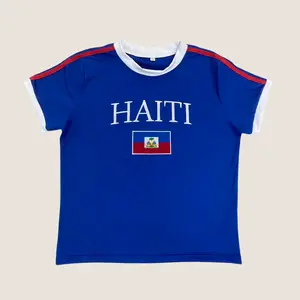 Haiti Y2K Top, Haiti Summer Top, Womenswear Top, Summer Slim Fit Haiti Top, Women's Slim Fit Summer Shirts