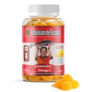Emulsion De Escocia Omega 3 Gummies for Kids - Mango Flavor - Immune & Liver Support – with Vitamins A, D3, Folic Acid + Zinc, Iron & Calcium - 30 Gummies, Natural, Us