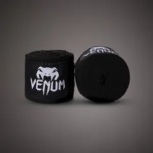 Venum Kontact Boxing Hand Wraps - Black - 4.5m (180 in)