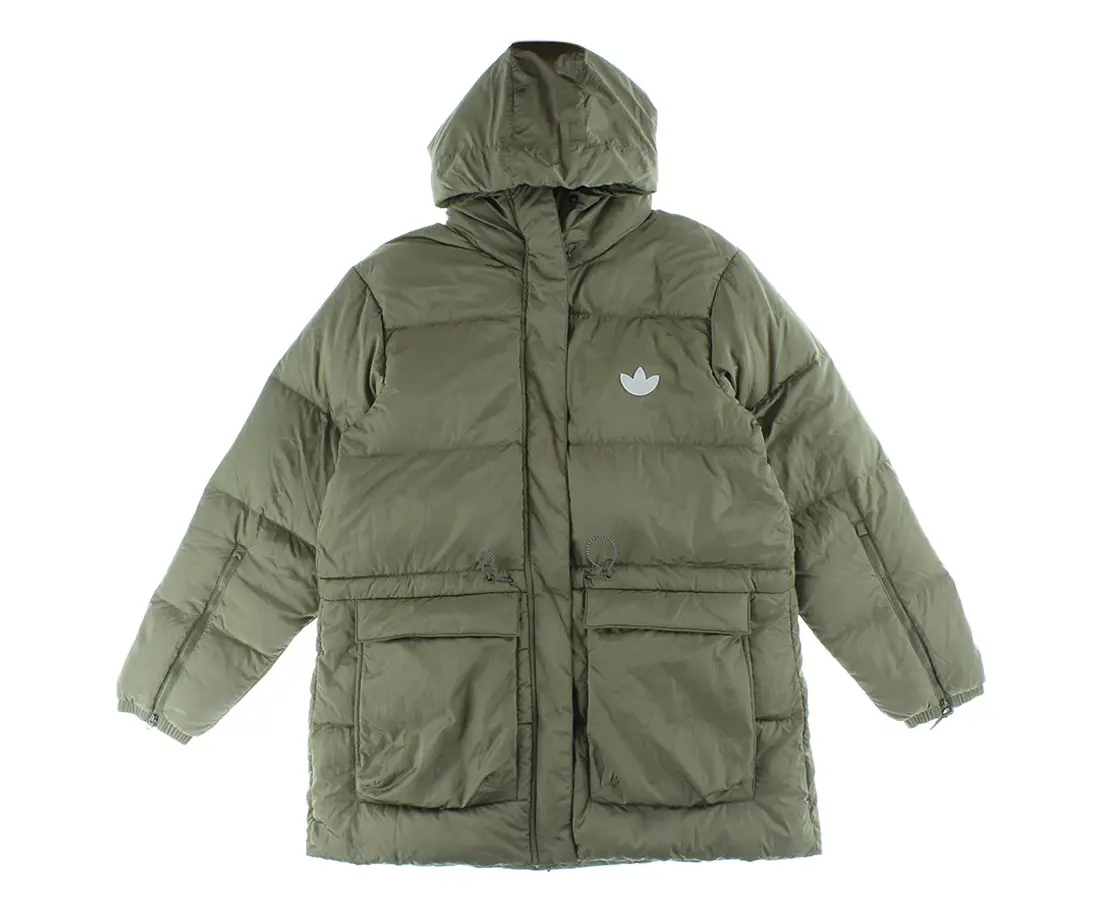 Women's Adidas Down Full-Zip Puffer Coat, Tops with Zipper Front - No Excessive Bulk