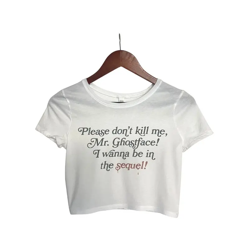 Scream Horror Crop Top, Scary Movie Tops for Women, Retro Vintage Spooky  , Boho Stylish Top