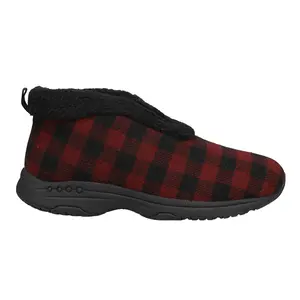 Easy Spirit Womens Treepose Cozy Slip On Casual Slippers Casual - Black, Red
