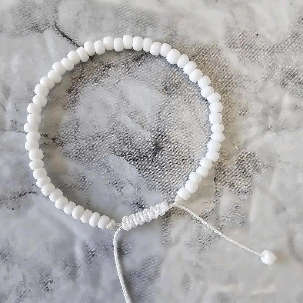 Pulso idde de Obatala ajustable-Adjustable Obatala bracelet idde