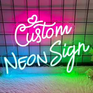 Custom Neon Sign, Custom LED Neon Sign Customizable for Wedding Bar Salon Beauty Business Light Up Name Sign, Personalized Neon Light Suitable for Events Birthday Gifts Decorations Ambient Lighting Lighting