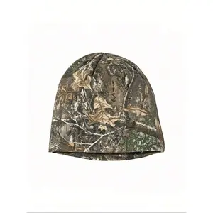 Elastic Camouflage Knit Hat, Suitable For Outdoor And Indoor, The Best Gift For Family And Friends