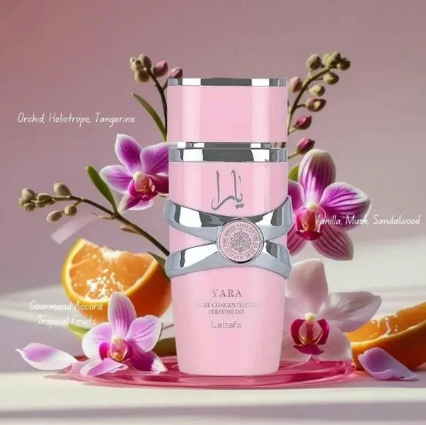 Lattafa Yara Pink Eau de Parfum for Women – Sweet Floral Vanilla Fragrance, 3.4 fl oz / 100 ml