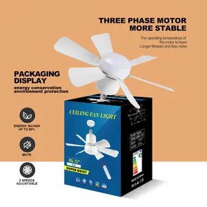 Ceiling Fan Light, Three-Speed Wind E27 Socket Remote Control Ceiling Fan Light, Adjustable Lighting Mode, with Remote Control, Suitable for Bedroom, Dining Room, Garage, Kitchen garden wall lantern flame Infrared
