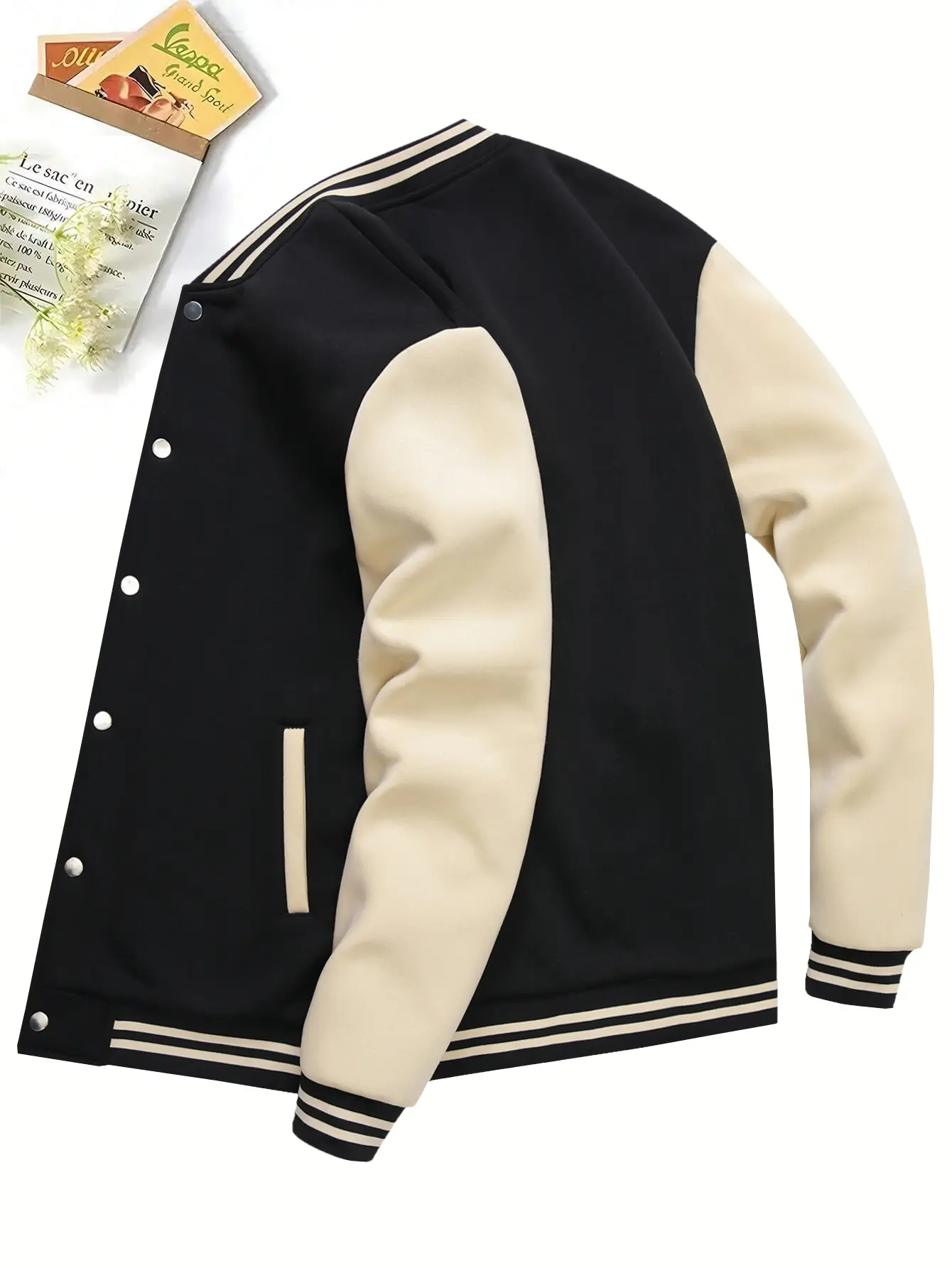 Men's Fleece-Lined Baseball Jacket with Button Closure, Kangaroo Pocket, Suitable for Autumn and Winter, Perfect for Street Style, Jogging Workouts, Travel, Vacation, Outdoor Commuting, Camping Wear, Men's Casual Sports Hooded Coat Long Sleeve Brown
