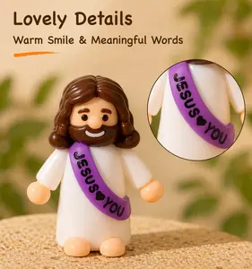 30PCS Little Jesus Figures, Mini Jesus Figurines in Bulk, Multicolor Tiny Jesus Figures, Miniature Figurines to Hide and Seek Religious Gifts for Easter Egg Stuffers (30PC)
