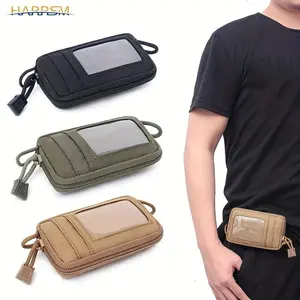 1pc Tactical EDC Pouch - Zipper Belt Bag Multi-Functional Outdoor Wallet and Key Coin Purse with Belt Loop and Earphone Port for Hunting, Camping, and Everyday Carry