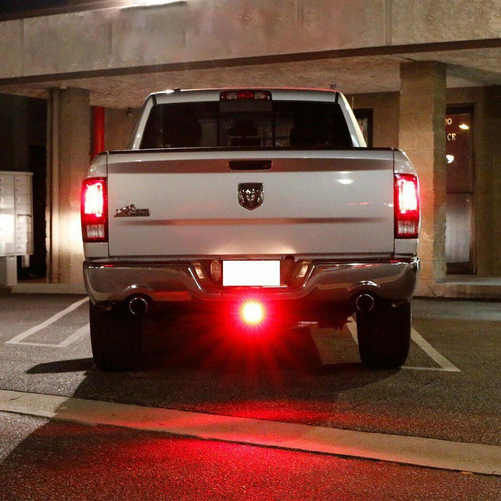 AUXITO Smoked Lens 15-LED Brake Light Trailer Hitch Cover Fit Towing & Hauling 2" Size
