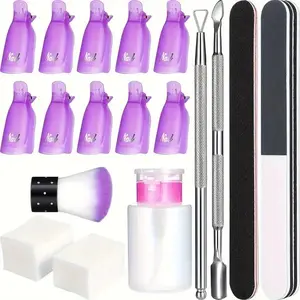Gel Nail Polish Remover Kit, Nail Glue Remover, 1 Set Professional Nail Art Removing Tool, Multifunctional Nail Art Removal Product, Manicure & Pedicure Tools, Nail Products