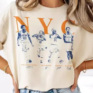 Vintage Jalen Brunson Karl Anunoby Josh Hart NYC Basketball Comfort Color Shirt, New York Basketball Tshirt, NY Knicks Fan Gift